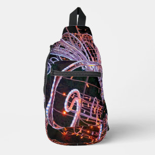 Pink swirl sling bag