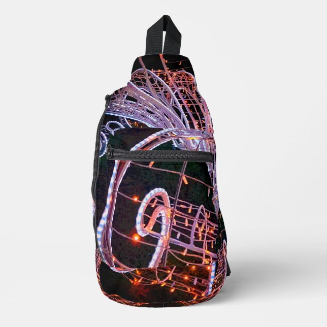 Pink swirl sling bag (Front)