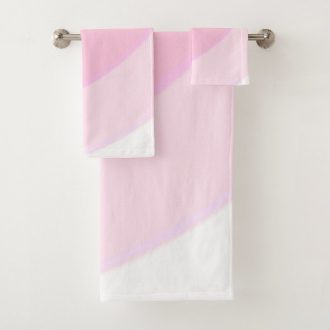 Pink Swirls  Bath Towel Set (Insitu)