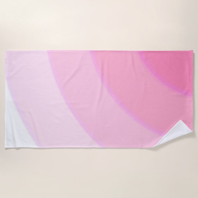 Pink Swirls Beach Towel (Front)