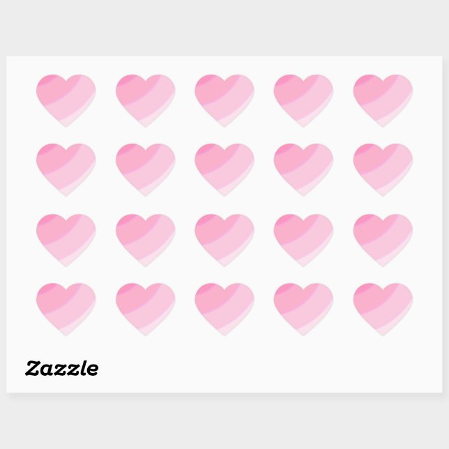 Pink Swirls  heart Sticker (Sheet)
