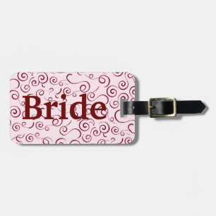 Pink Swirls Luggage Tag