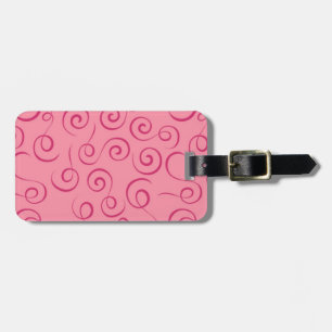 Pink Swirls Luggage Tag