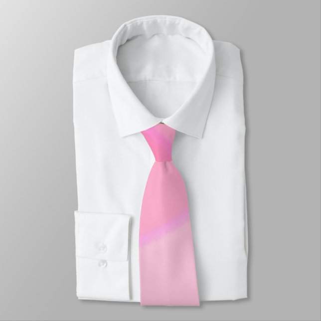 Pink Swirls Neck Tie (Tied)
