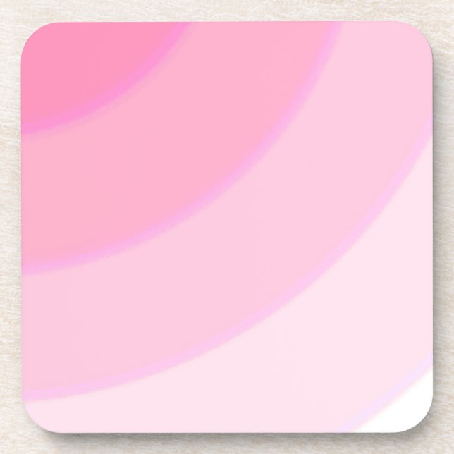 Pink Swirls Plastic Coaster (Front)