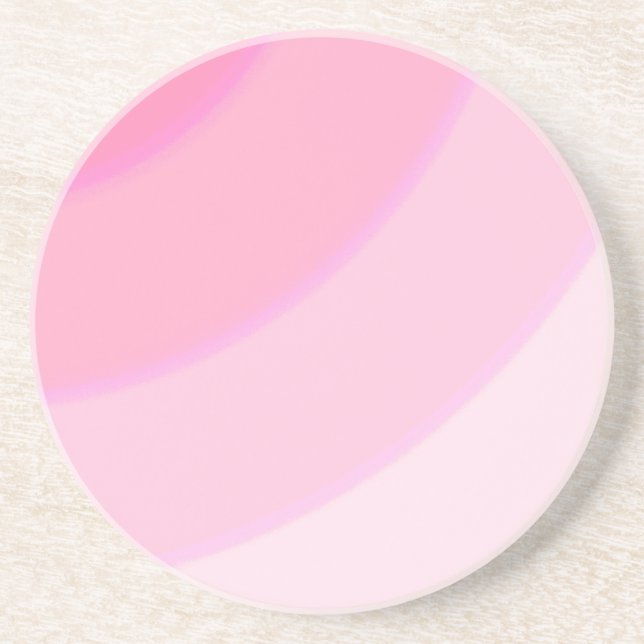 Pink Swirls  Sandstone Coaster (Front)