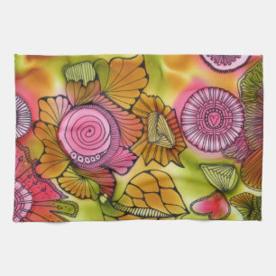 Pink Swirly Kitchen Towel