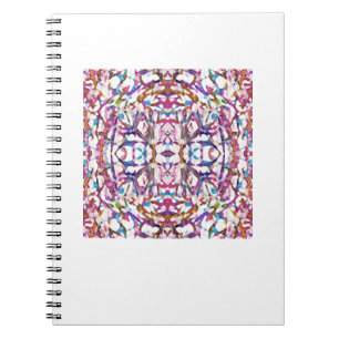 Pink Symmetrical Pattern Notebook
