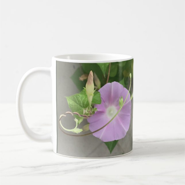 Pink Symphony Morning Glory Coffee Mug (Left)