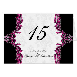 pink table seating card