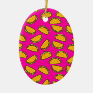 pink tacos ceramic tree decoration
