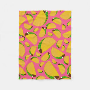 Pink tacos fleece blanket