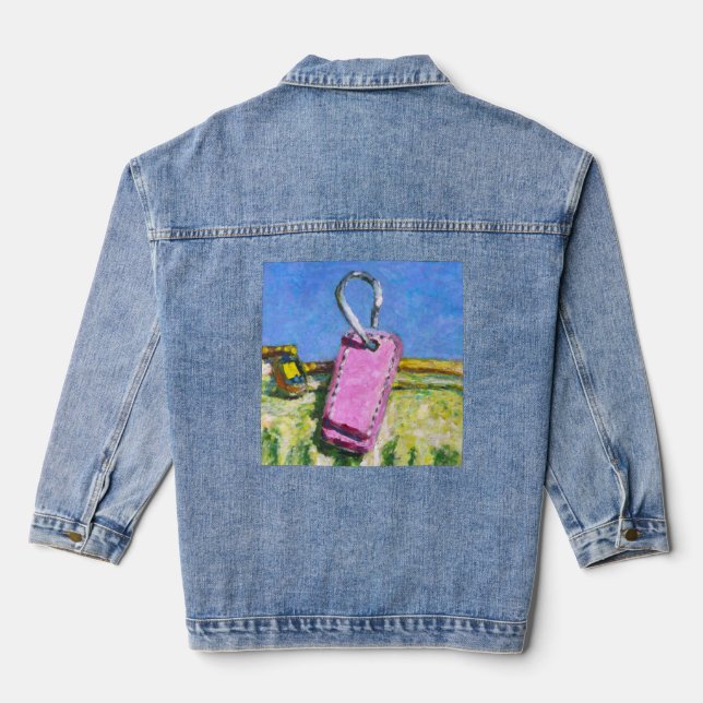 Pink Tag Denim Jacket (Back)