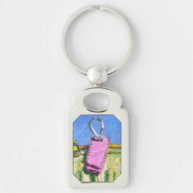 Pink Tag Key Ring (Front)