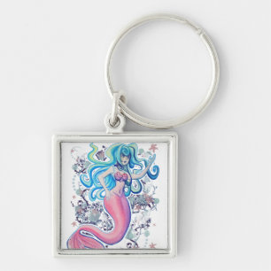 Pink Tailfin Mermaid Key Ring