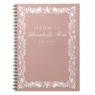 Pink Talaver Tile Fiesta Letters to Birthday Girl Notebook