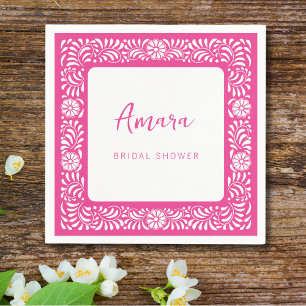 PINK TALAVERA BRIDAL SHOWER NAPKIN