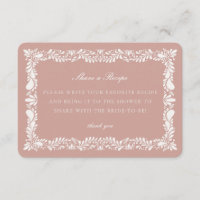 Pink Talavera Tile Share Recipe Invitation Insert