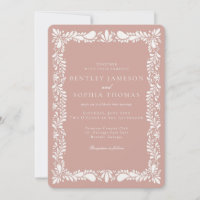 Pink Talavera Tile Spanish Fiesta Wedding