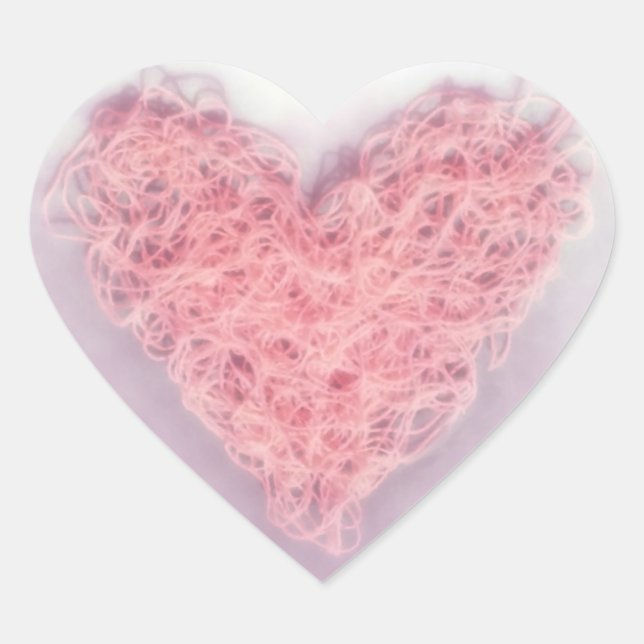 Pink Tangled Heart Sticker (Front)
