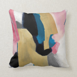 Pink Tango / Pink Teal Gold Cushion