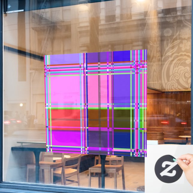 Pink tartan Fabric Pattern Cloth Madras (Cafe Window)