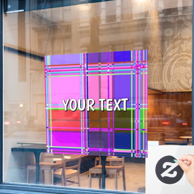 Pink tartan Fabric Pattern Cloth Madras (Cafe Window)