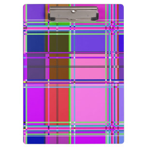 Pink tartan Fabric Pattern Cloth Madras Clipboard