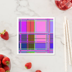 Pink tartan Fabric Pattern Cloth Madras Napkin