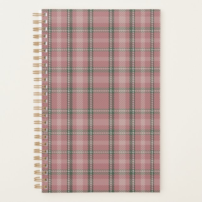 Pink Tartan Planner (Front)