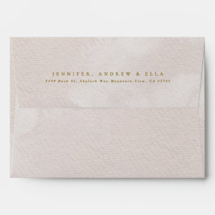 Pink Taupe Textured Baptism Envelope