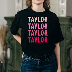 Pink Taylor Personalised Player Name Taylor T-Shirt