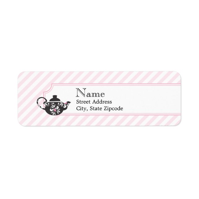 Pink Tea Return Address Label (Front)