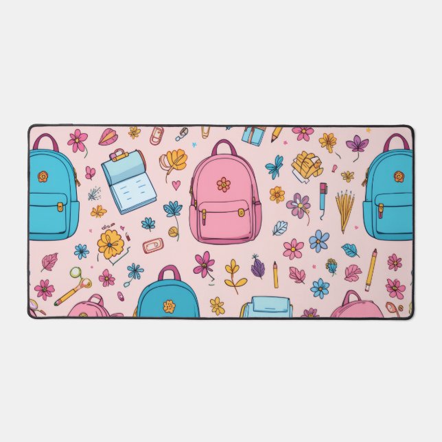 Pink Teacher Desk Mat, Classroom Decor Desk Mat, T Desk Mat (Front)