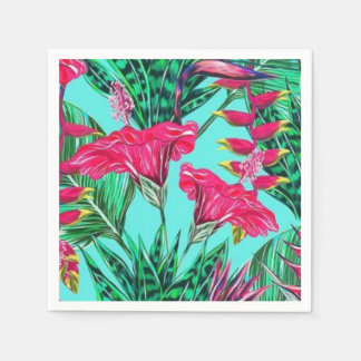 Pink & Teal Floral  Napkin