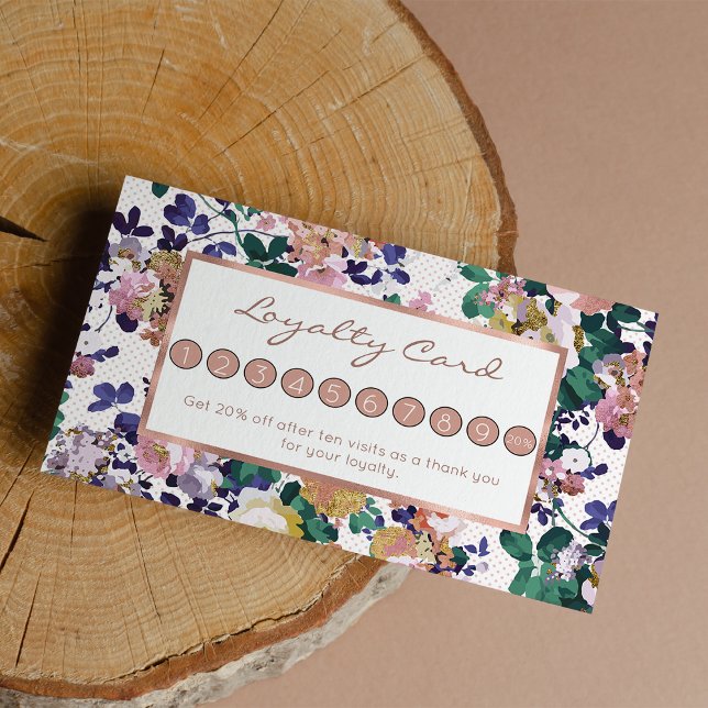 Pink teal purple gold polka dots floral loyalty ca (Pink teal purple gold polka dots floral loyalty )
