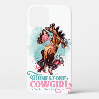 Pink Teal Rhinestone Cowgirl Horse iPad Case