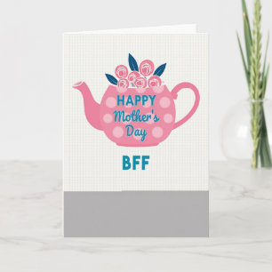 Pink Teapot Mothers Day Card