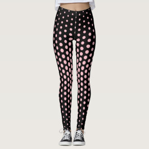 Pink Techno Dot Pattern Leggings