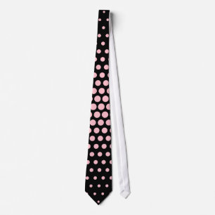 Pink Techno Dots Modern Black Tie