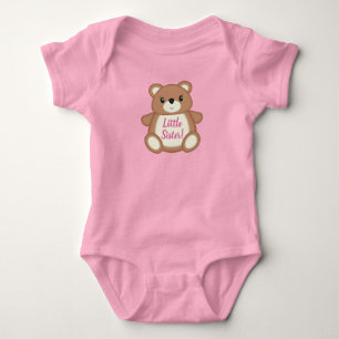 Pink Teddy Bear Baby Shower Baby Bodysuit