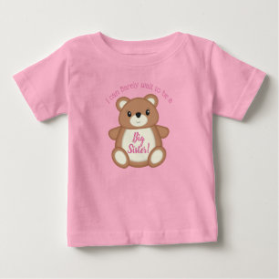 Pink Teddy Bear Baby Shower Big Sister T-Shirt