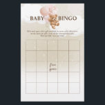 Pink Teddy Bear BINGO Baby Shower Games Flyer<br><div class="desc">This Pink Teddy Bear BINGO Baby Shower Games is perfect to host at your baby shower!</div>