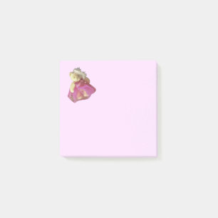 Pink teddy bear party animal post-it notes