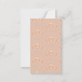 Pink Teddy Bear Thank You Card