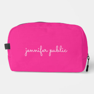 Pink Template Stylish Cute Typography Name Modern Dopp Kit