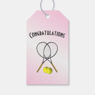 Pink Tennis Design Gift Tags