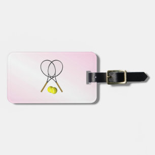 Pink Tennis Design Luggage Tag