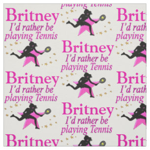 PINK TENNIS GIRL PERSONALIZED FABRIC