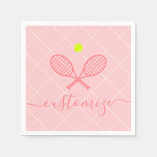 Pink Tennis Theme Party Cocktail Banquet Napkin